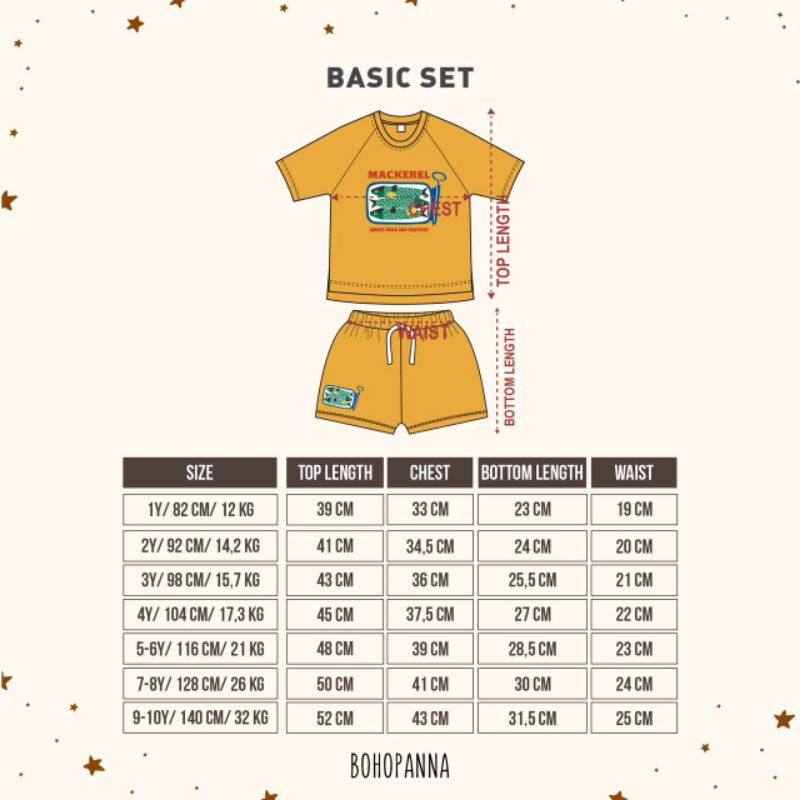 BOHOPANNA - BASIC SET BOHOPANNA - OVERTEE SET BOHOPANNA - PAKAIAN ANAK - SETELAN BAJU ANAK