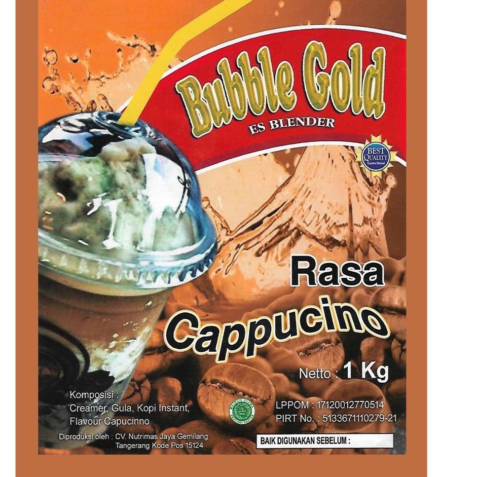 

Terlaku... KEMASAN 1KG BUBBLE GOLD CAPPUCINO | SERBUK MINUMAN RASA CAPUCINO 1KILO