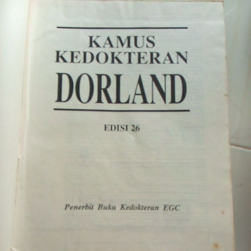kamus kedokteran dorland edisi 26 bekas