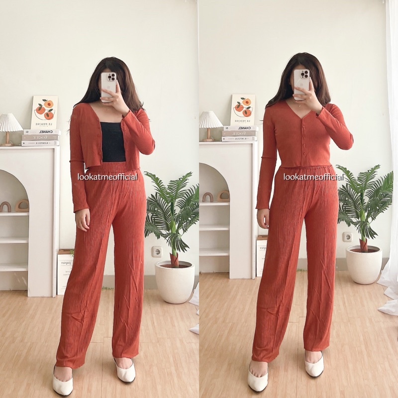 lookatmeofficial • Anya setelan Wanita Cardi+Pants 6595