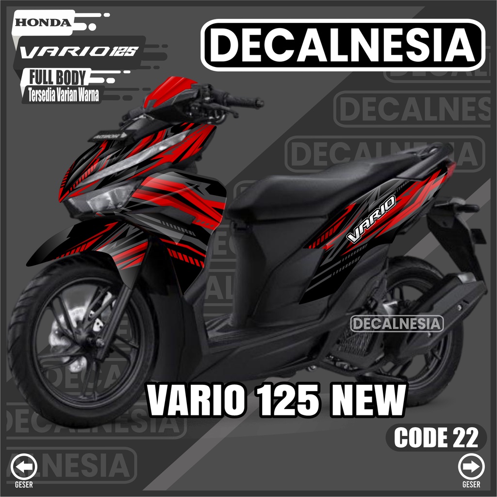 Decal Vario 125 New 2022 2023 Full Body Stiker Motor Honda CBS ISS SP Sticker Variasi Modifikasi Rac