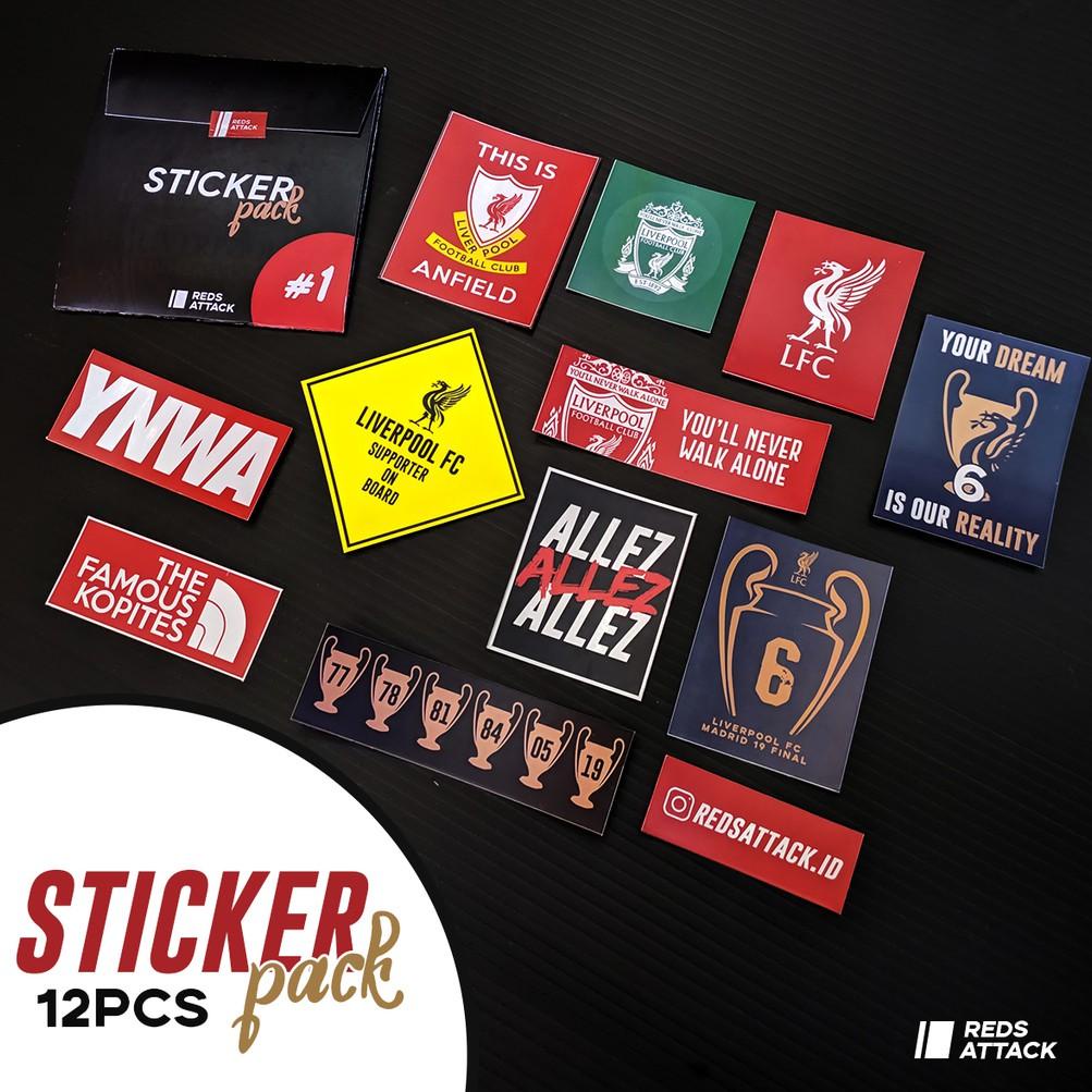 

STICKER PACK Liverpool / YNWA 12pcs Stiker Vinyl Anti Air Terbaru