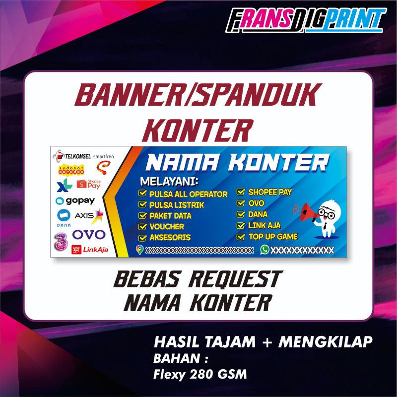 spanduk konter banner konter banner pulsa