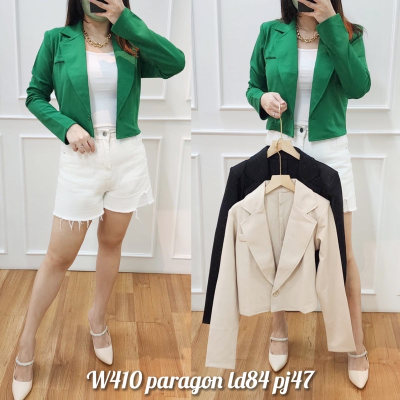 Blazer Crop wedges / outer wanita crop top premium