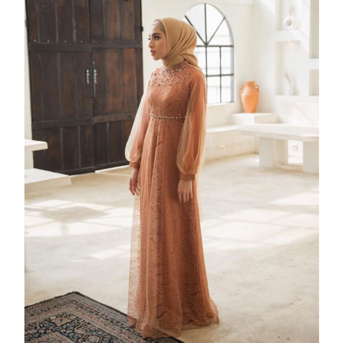 READY JUMBO DAN ALLSIZE | BISA COD || NADINE MAXI || DRESS GAMIS BROKAT LUNA DRESS BRUKAT TULLE KEKINIAN OUTFIT PESTA SERAGAM BRIDESMAID GAMIS BROKAT TILLE DRESS KONDANGAN GAMIS LEBARAN