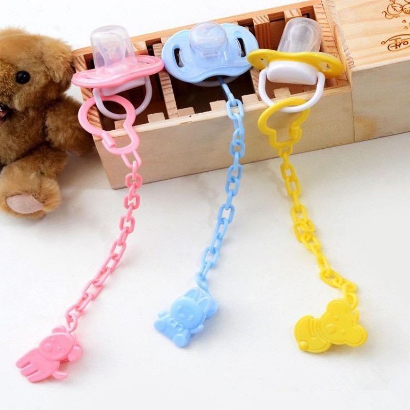 Tali Gantungan Empeng Bayi Klip Rantai Penjepit Dot Baby Teether Clipper