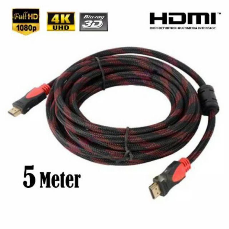 Kabel For Hdmi 3m 5m Gold Plated / Kabel For Hdmi To Hdmi 3 meter dan 5 Meter nylon kabel cctv