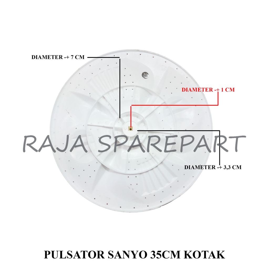 PULSATOR MESIN CUCI/PUTARAN MESIN CUCI/PULSATOR SANYO 35CM KOTAK
