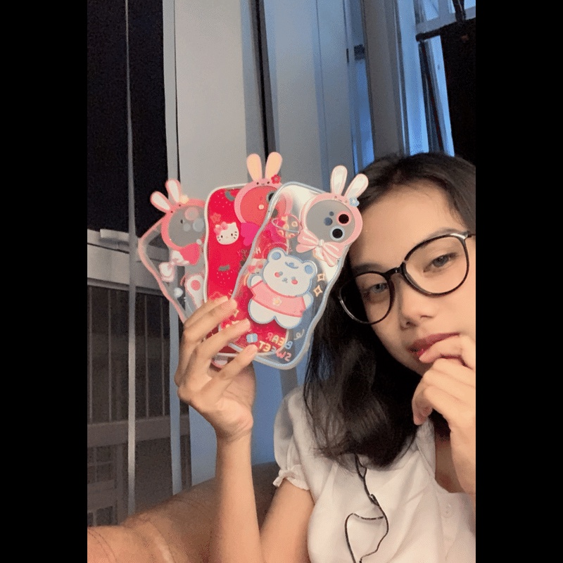 ANG CASE RABBIT 3D MOTIF IMUT CASING HP FOR IPHONE 14 PRO MAX 14 PRO 14 PLUS 14 13 PRO MAX