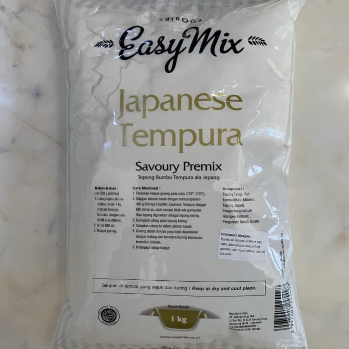 

TEPUNG PREMIX SRIBOGA EASYMIX JAPANESE TEMPURA 1KG (NON REPACK)