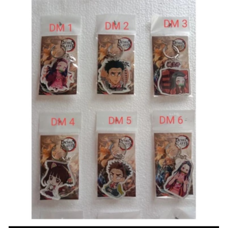 gantungan kunci/merchandise/key chain karakter Demon Slayer