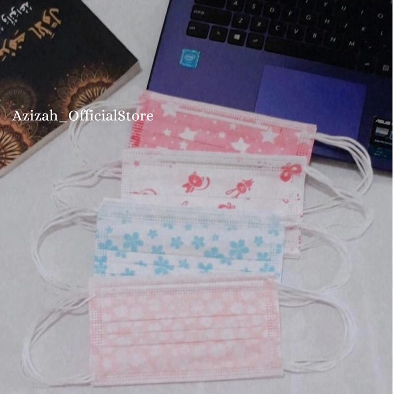 Masker earloop 3ply masker motif untuk dewasa masker cantol telinga