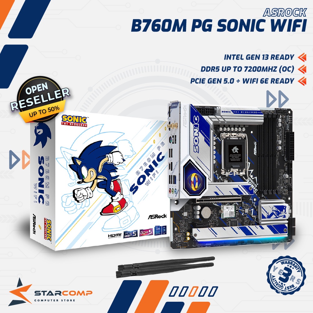 Jual ASRock B760M PG SONIC WIFI Motherboard Intel B 760 M LGA 1700 M ...