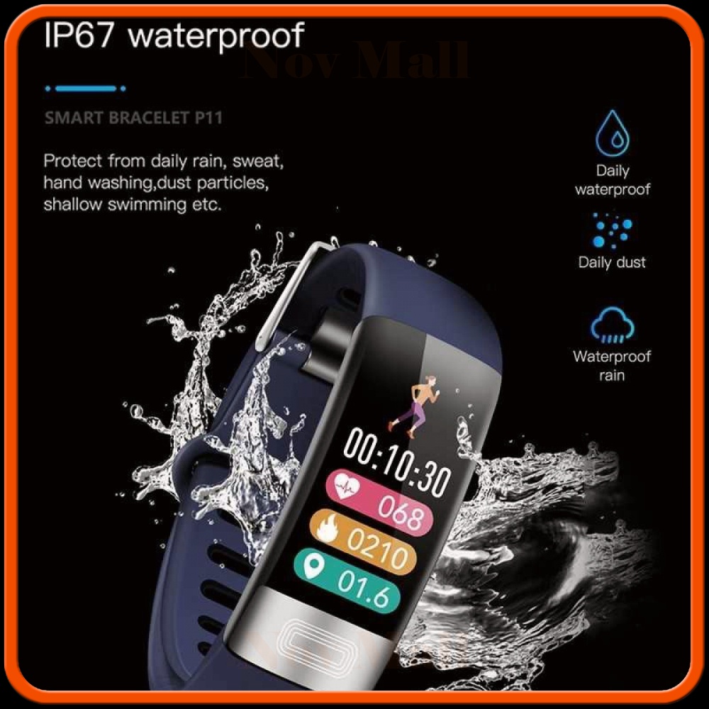 SKMEI Smartwatch Sport Fitness Tracker Heart Rate Sp02 Waterproof - P11 Plus