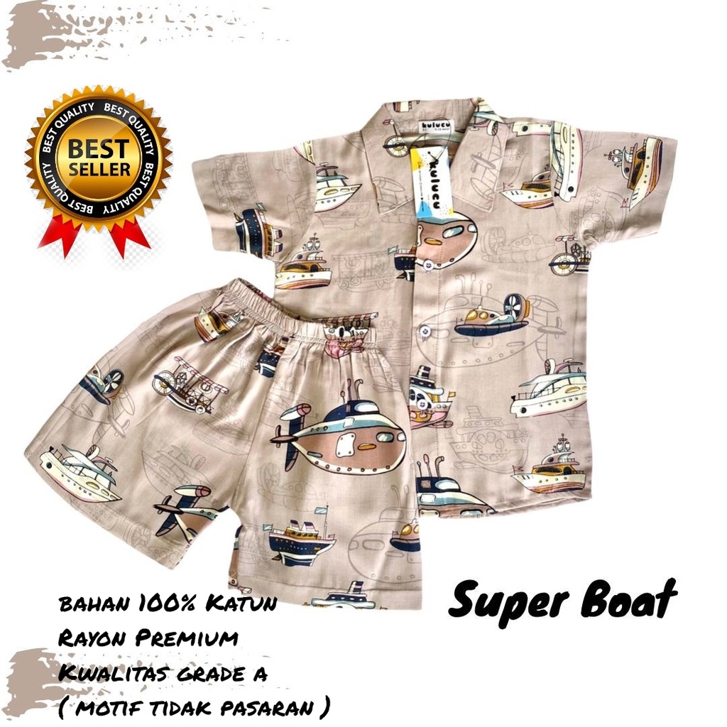 Setelan Anak Rayon Premium Murah COD Piyama Anak Katun Rayon Laki-Laki dan Perempuan One Set Unisex 