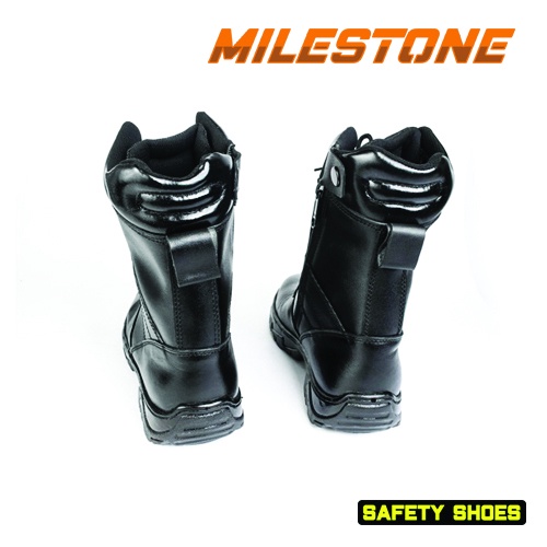 Sepatu Kulit Pria Ada Besi Diujung Sepatu Bahan Kulit Asli Standart Sepatu Jatah TNI PDL WAN SAFETY