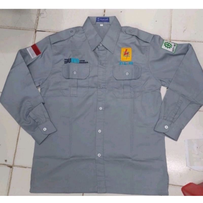 Kemeja bumn pln safety listrik pintar seragam bumn pln safety listrik pintar baju bumn pln safety li