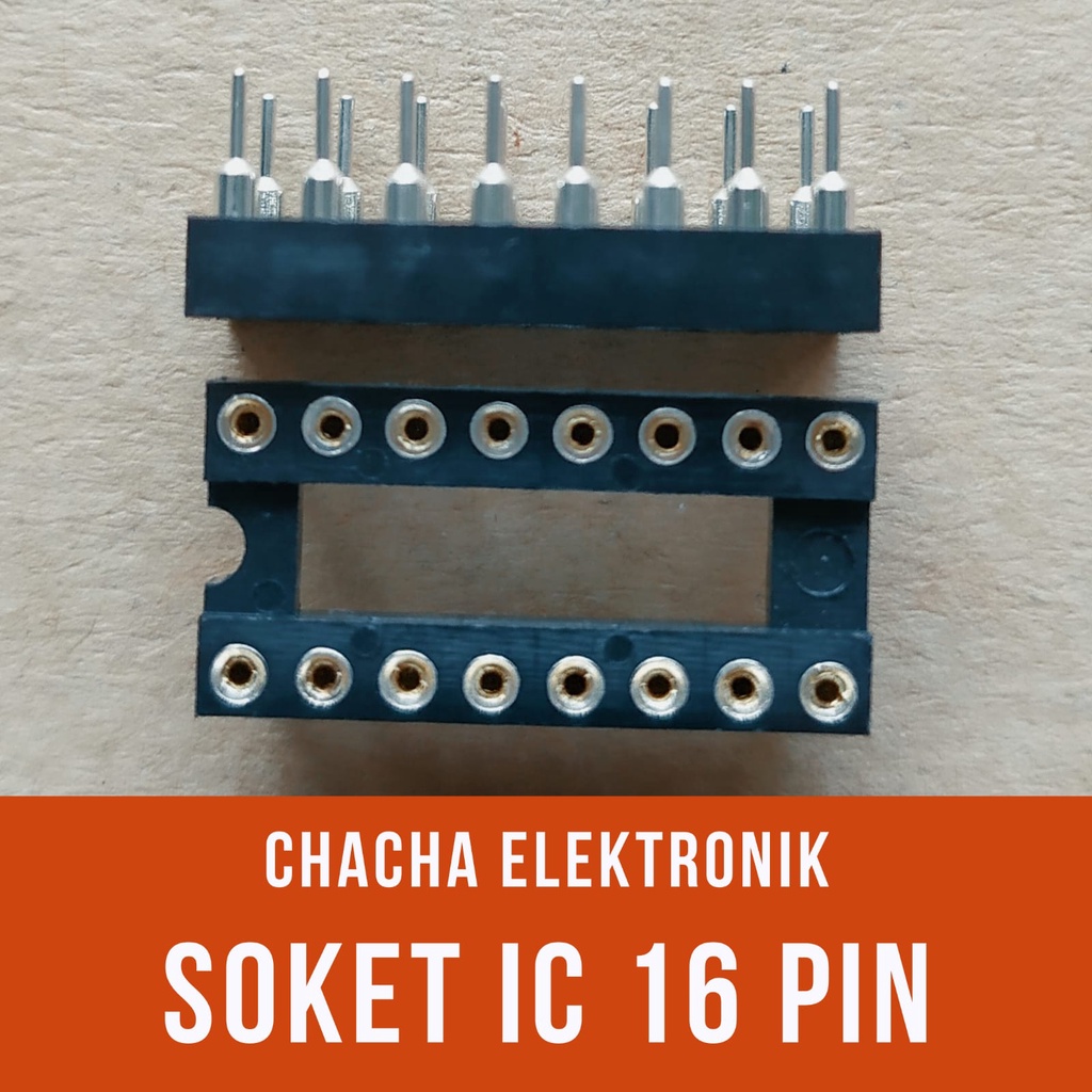 Soket IC 16 Pin Lubang Bulat Soket IC Jepit 16 Kaki