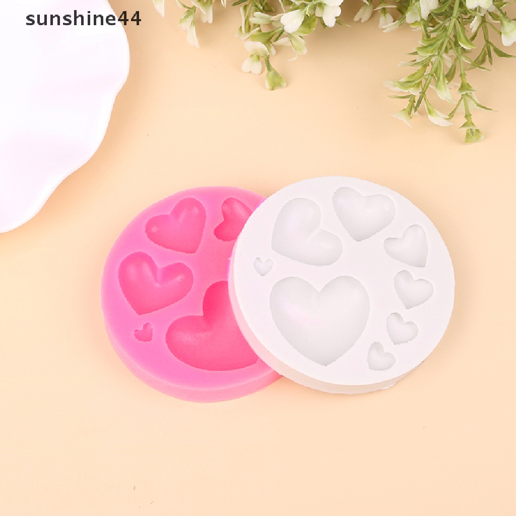 Sunshine Aneka Love Bentuk Hati Silicone Cake Mold Baking Cetakan Silikon Untuk Sabun Cookies Fondant Kue Tools Cake Decorag.