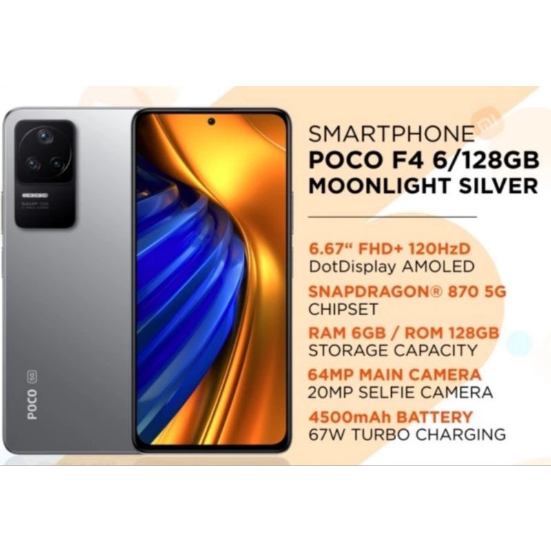 Xiaomi Foco F4 5g 6GB 128GB - Silver