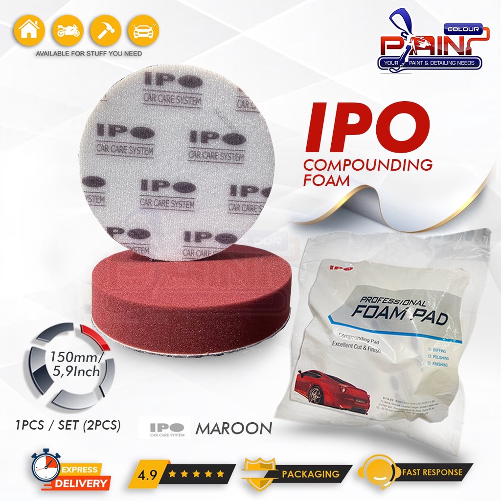 IPO Busa Poles Rata / Flat Foam Pad MAROON 150MM COMPOUNDING