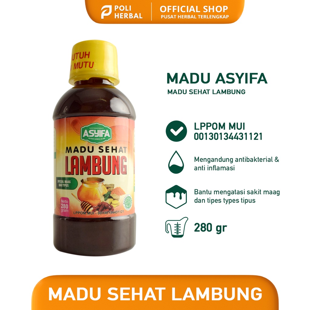 

ASYIFA Madu Sehat Lambung Berkhasiat Membantu Mengatasi Asam Lambung dan Tipes