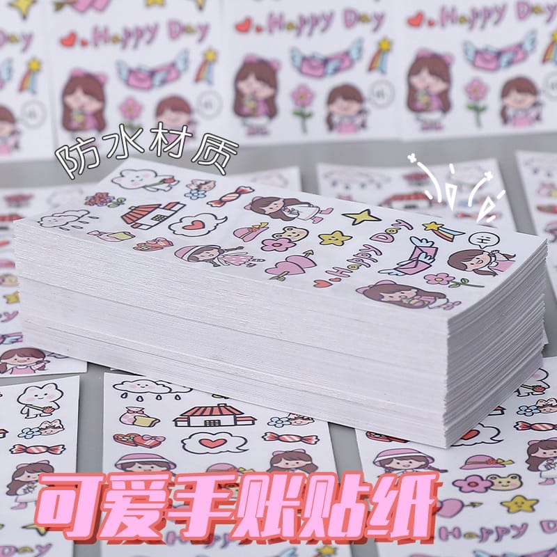 STIKER 3D ISI 4 UNTUK BOTOL MINUM KULKAS STIKER 2D ISI BANYAK 1 LEMBAR