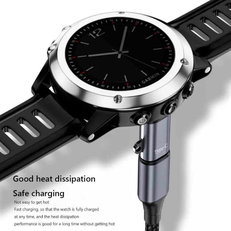 Siku Perangkat Pengisian Cepat Smart Watch Converter Watch Charging Adapter Adaptor Portable Tipe-C Untuk Jam Tangan Garmin