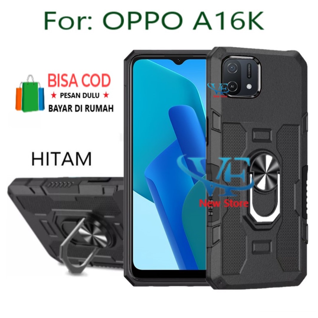 CASING OPPO A16K -HARD CASE STANDING  ROBOT  HIT EYE RING--SOFT CASE STANDING ROBOT  OPPO A16K