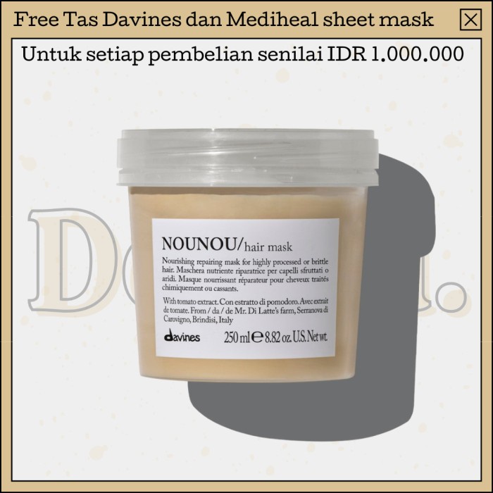 Haira Davines - Nounou Hairmask Hair Mask 250Ml Nou Nou