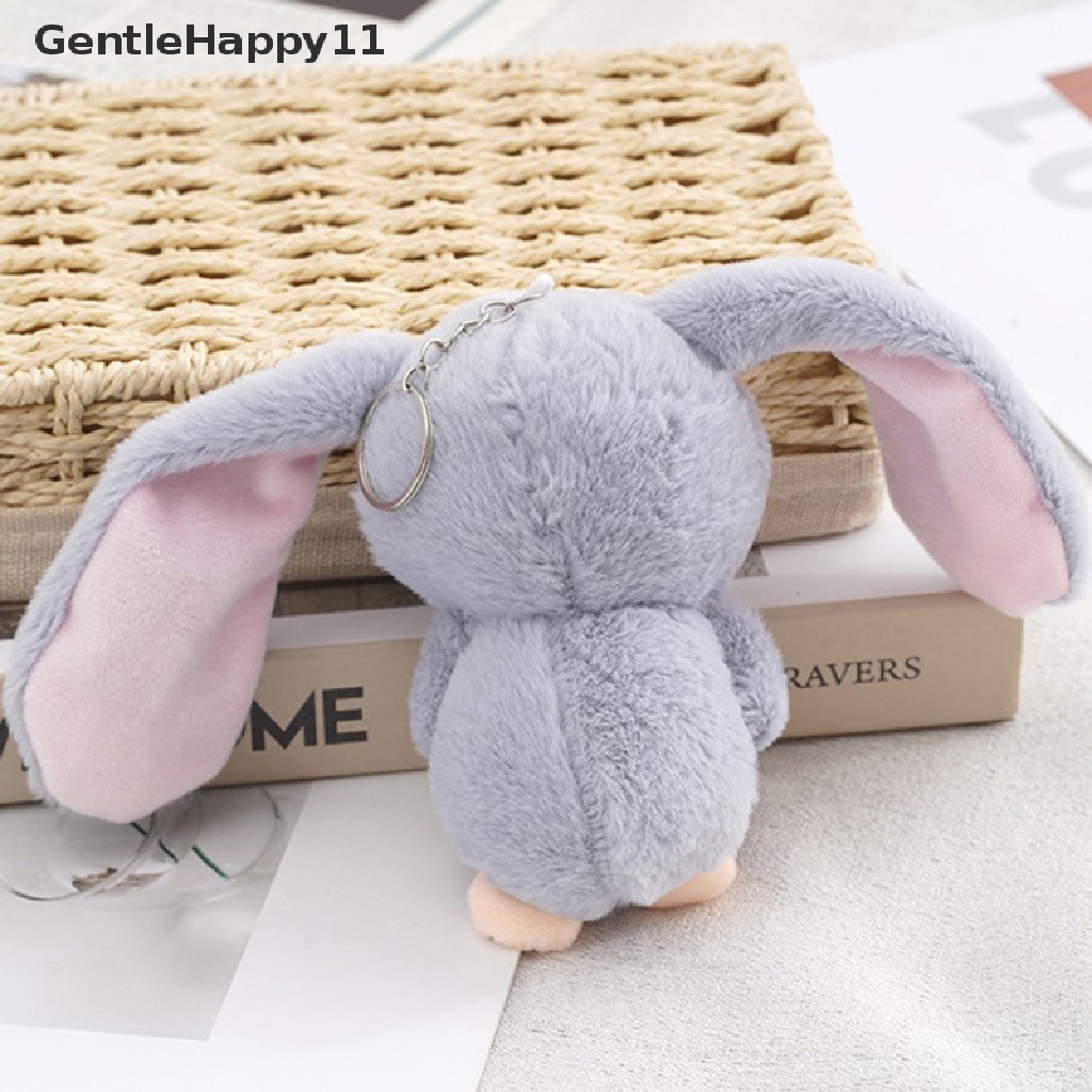 Gentlehappy Liontin Boneka Kelinci Bertelinga Panjang Lucu little white rabbit plush gift Boneka Tas Gantungan Kunci Liontin Hadiah Anak Tidur Boneka id