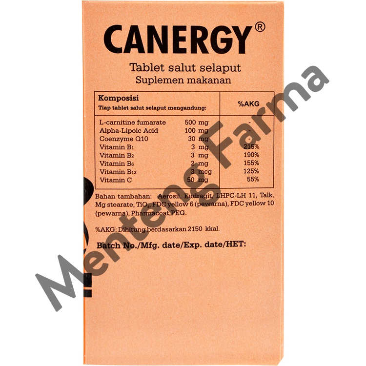 Canergy 15 Tablet - Suplemen Pendamping Diet / Suplemen Fitnes