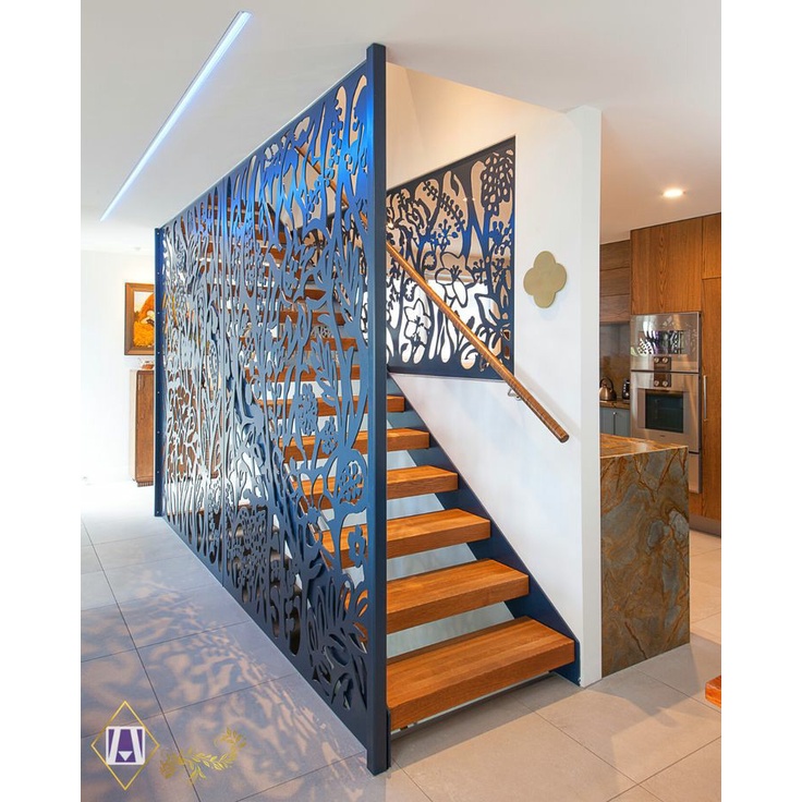 partisi penyekat ruangan plat besi ornamen tebal 1,6mm cnc laser cutting custom desain