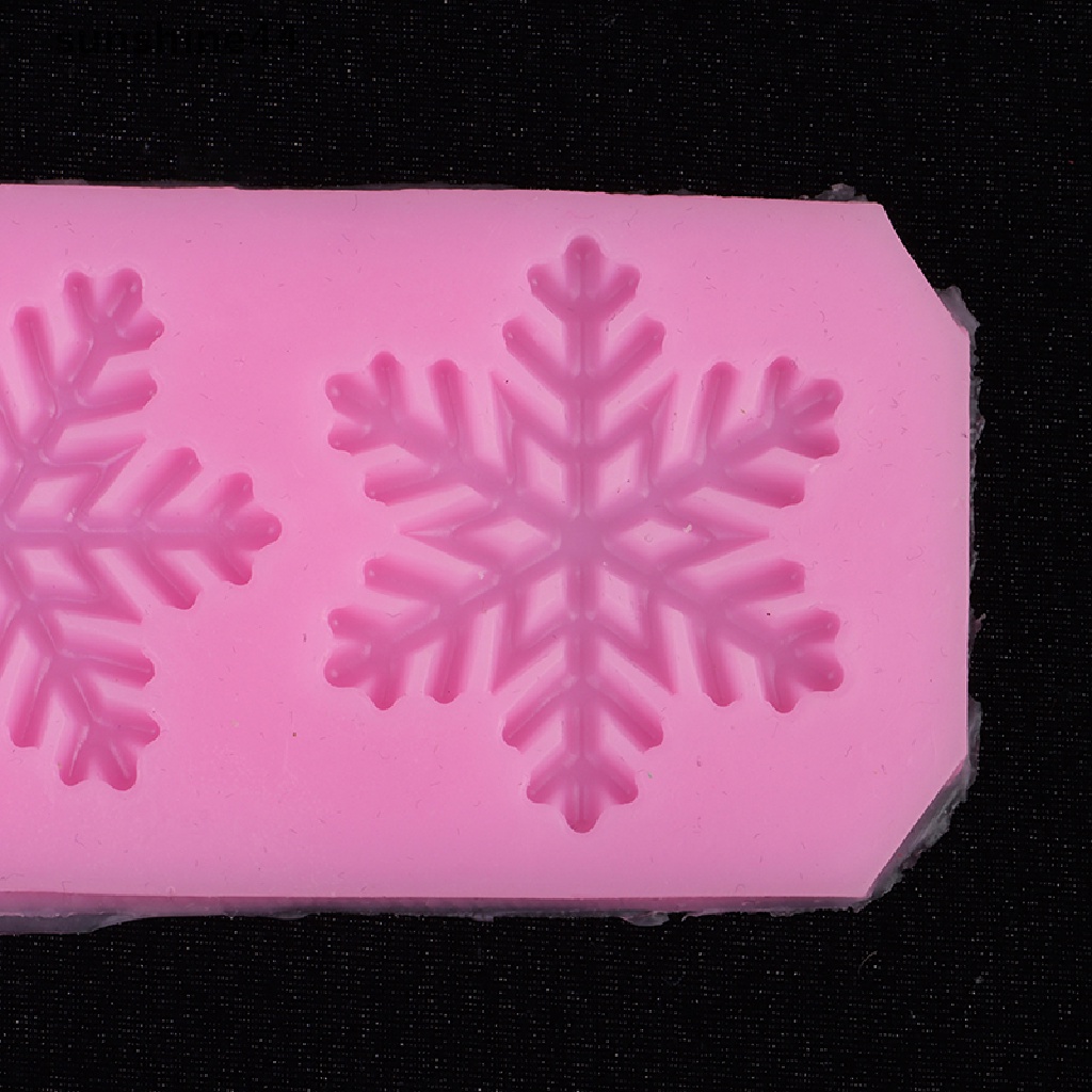 Sunshine Winter Christmas Size Snowflake Cetakan Silikon DIY Fondant Baking Decorag Tool.