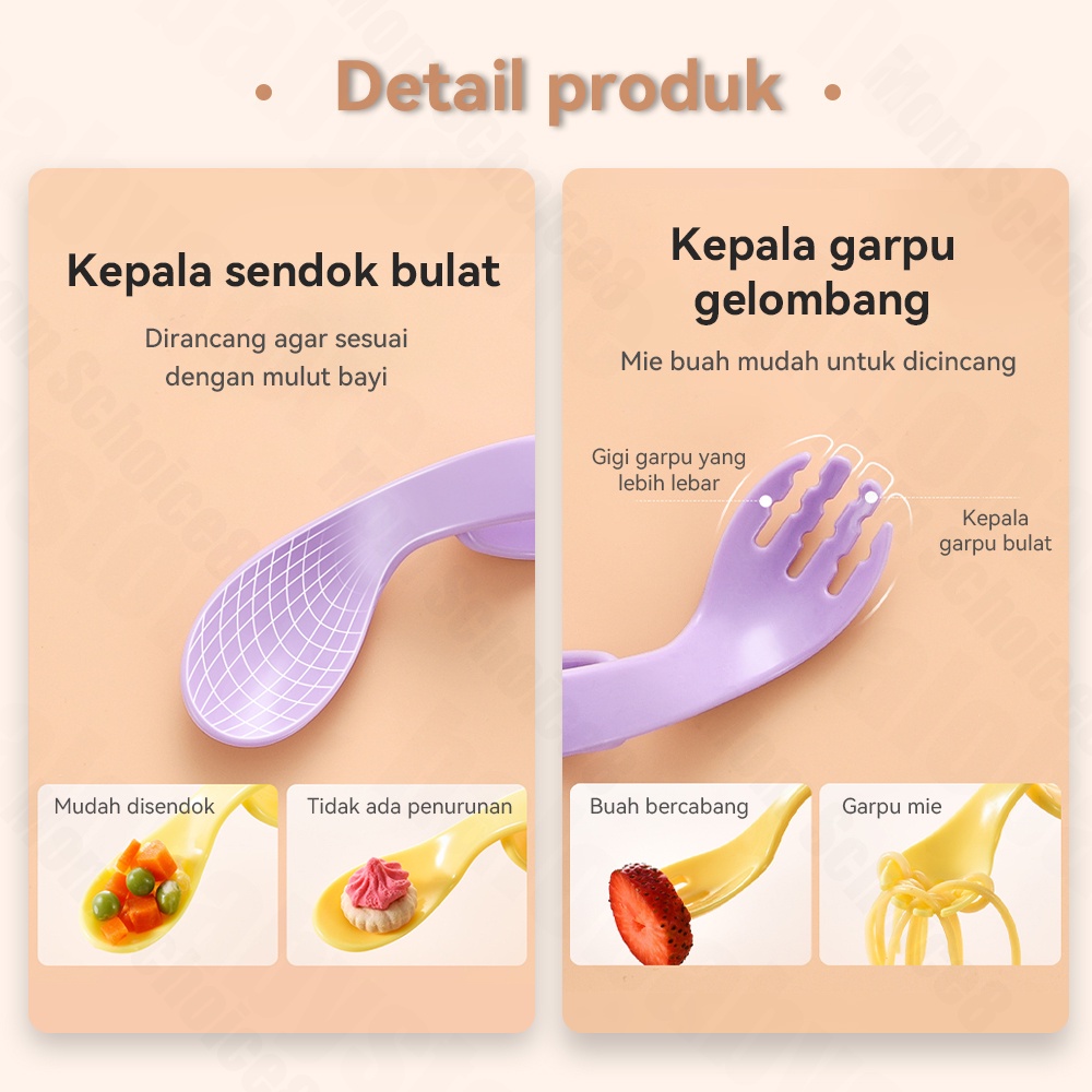 Halo Baby Set Sendok Garpu Anak Training Belajar Makan/BELAJAR MAKAN SENDIRI/Sendok Mpasi Bayi Spoon Baby