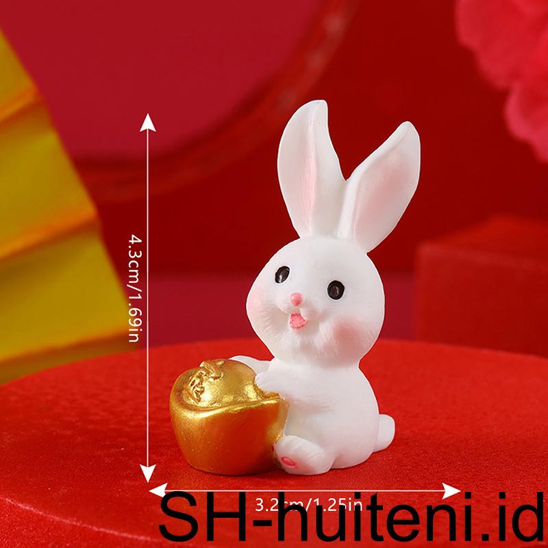 Miniatur Kelinci Dekorasi Pajangan Imlek Craft Rabbit Kerajinan Rumah Micro the Gardening Landscape DIY Ornamen