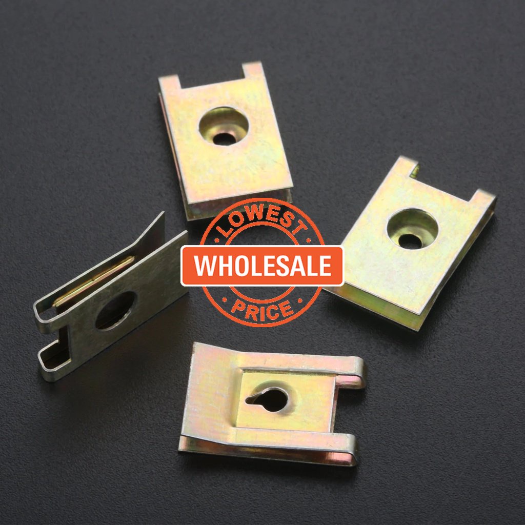 [Grosir] 10pcs Aksesoris Pengikat Kuning Motor Umum Klip Berbentuk U Untuk Sekrup Tapping Otomatis Anti Karat Dan Anti-Korosi Tetap Gasket Untuk Refitting Mobil