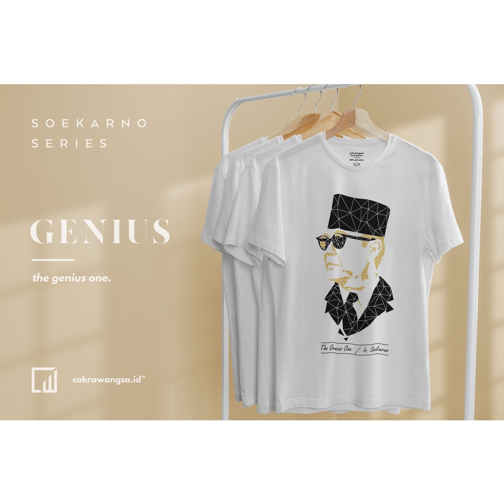 Kaos Souvenir Khas Blitar - GENIUS WHITE