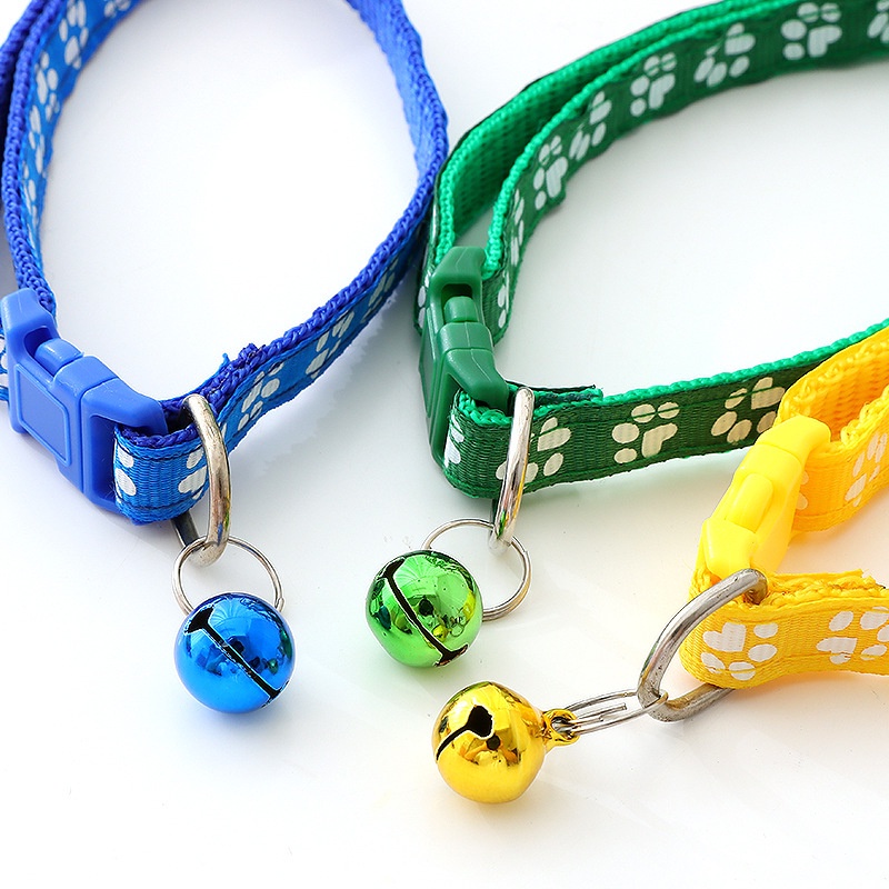 Tali Leher Hewan Peliharaan lucu Cat Dog Collar Motif Jejak Kucing ACC