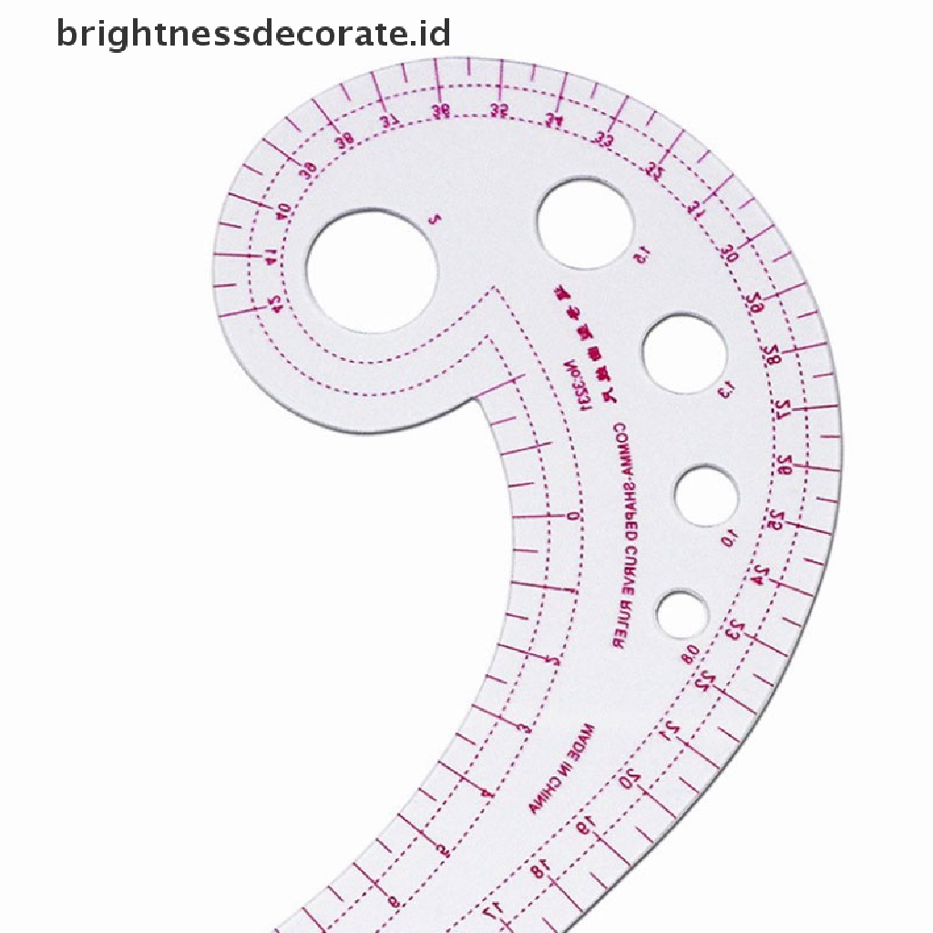 [Birth] Penggaris Jahitan French Curve Plastik Multi Fungsi Penggaris Kurva Mudah Untuk Knitters [ID]