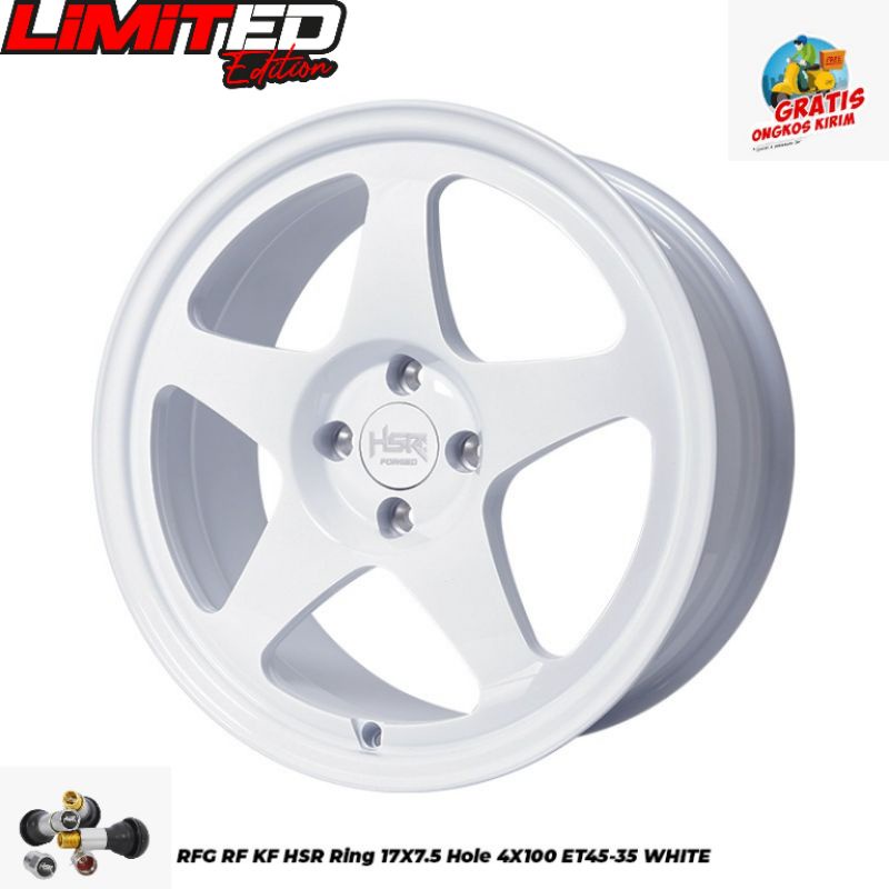 pelek mobil r17 velg mobil baut 4 velg mobil HSR FORGED KF RF velg mobil ring 17