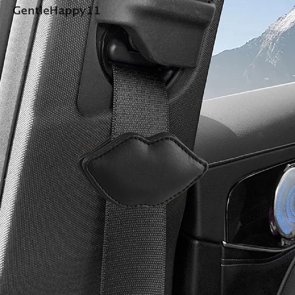 Gentlehappy 1Pc Klip Sabuk Pengaman Mobil Universal Adjustable Sabuk Pengaman Kulit PU Stopper Gesper id