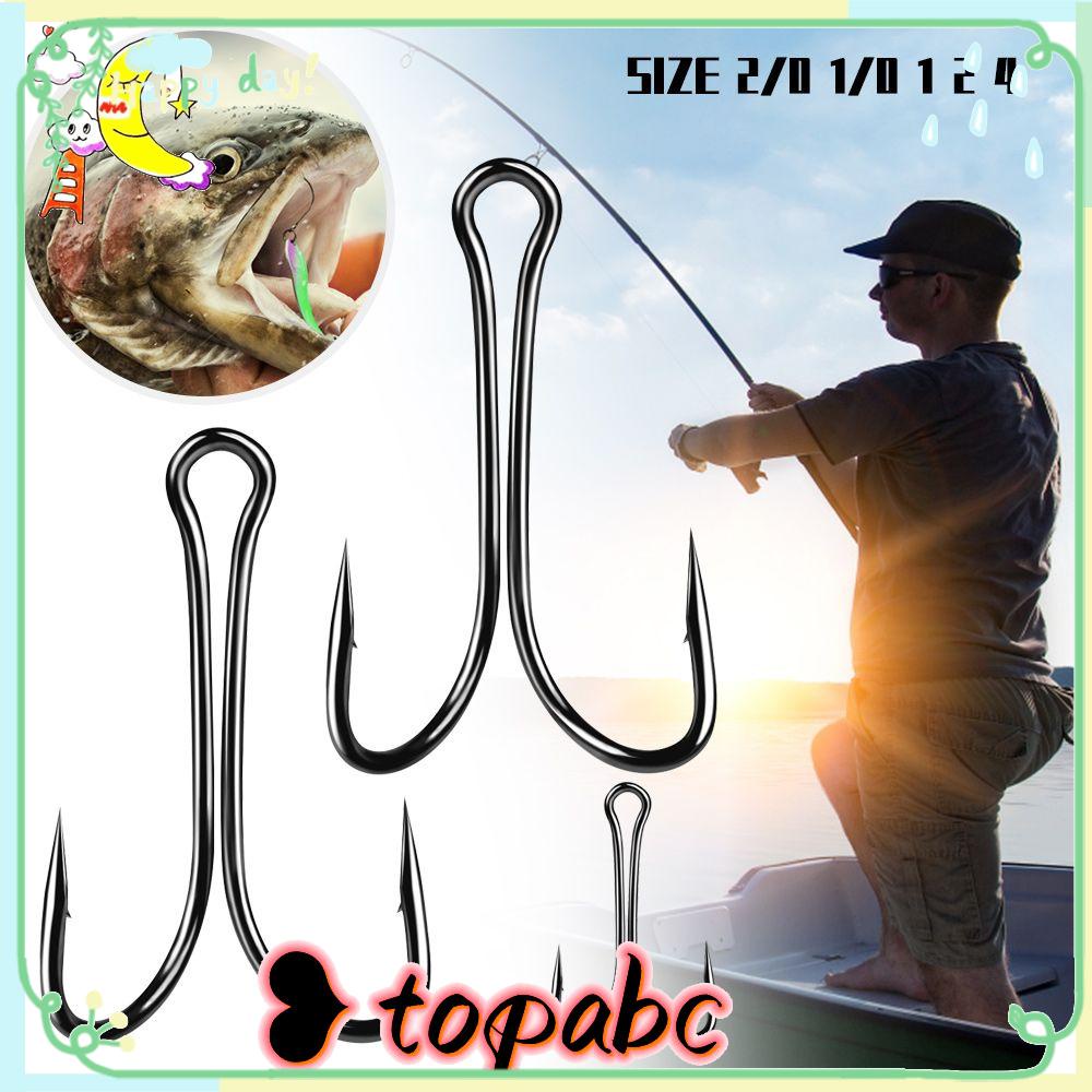 Kait Pancing Ganda Atas Berlubang Baja Karbon Tahan Lama Kepala Umpan Ikan