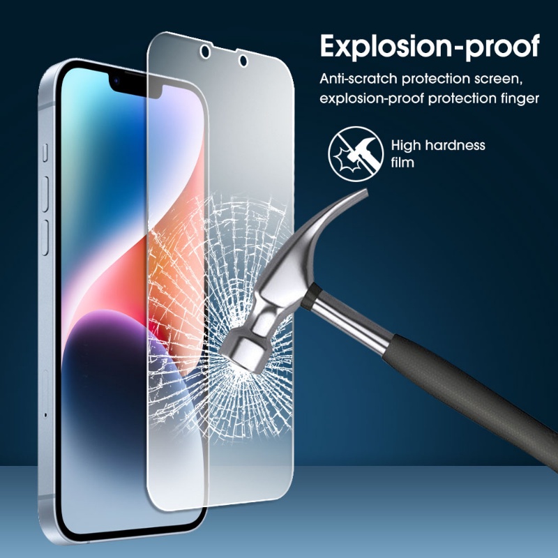 IPHONE [Harga Grosir] Full Coverage Matte Tempered Glass Film Pelindung 9H Hardness Pelindung Layar Anti Sidik Jari Anti Gores Kompatibel Untuk Iphone14 14 Plus 14 Pro 14 Pro Max