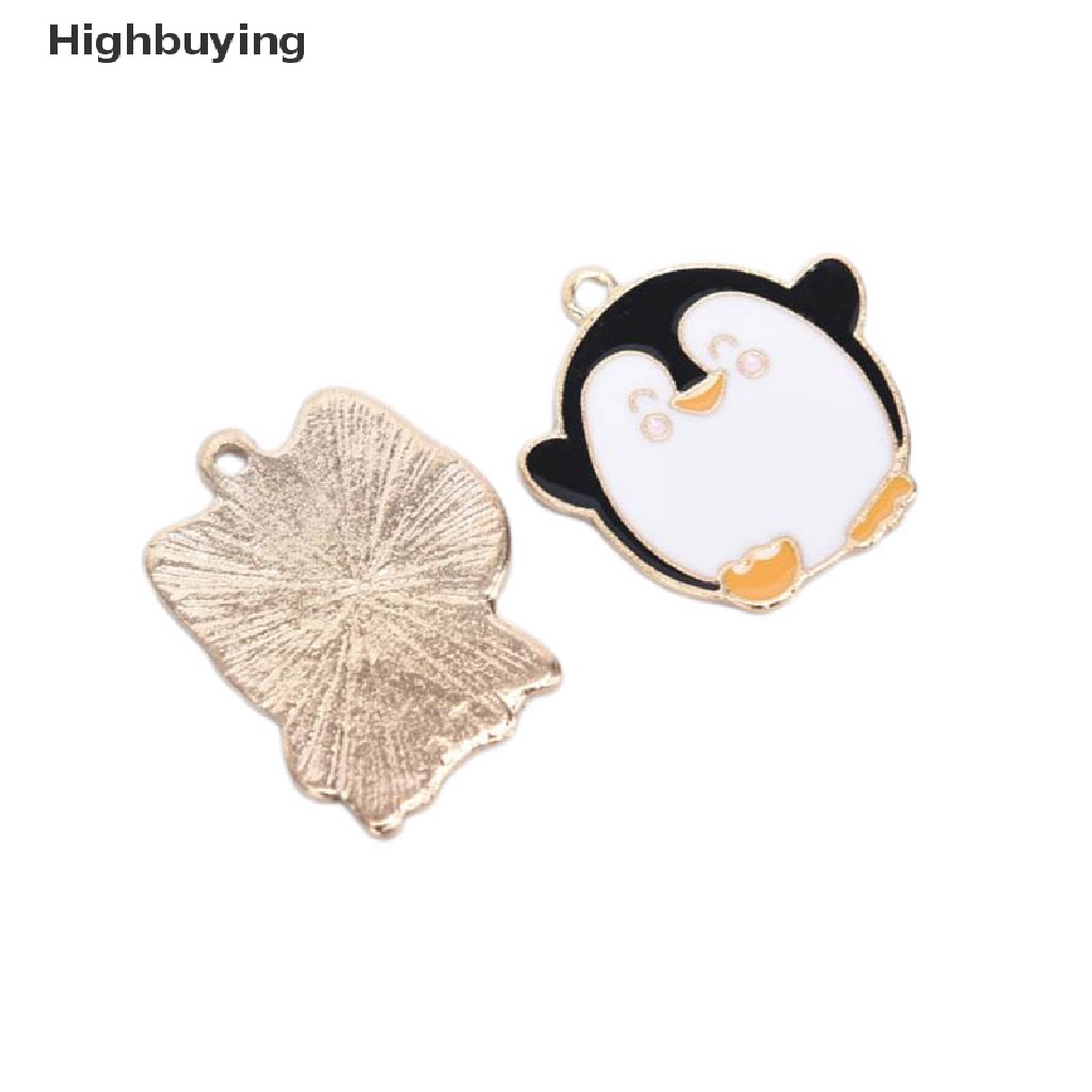 Hbid 10Pcs/Set Enamel/Alloy Pinguin Anjing Ch Liontin Perhiasan DIY Membuat Craft Hadiah Glory