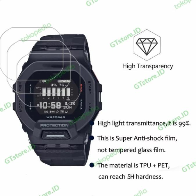 Anti Gores G-shock GBD-200 GBD-200SM GBD-200RD GBD200 Screen Protector HRG DISKON