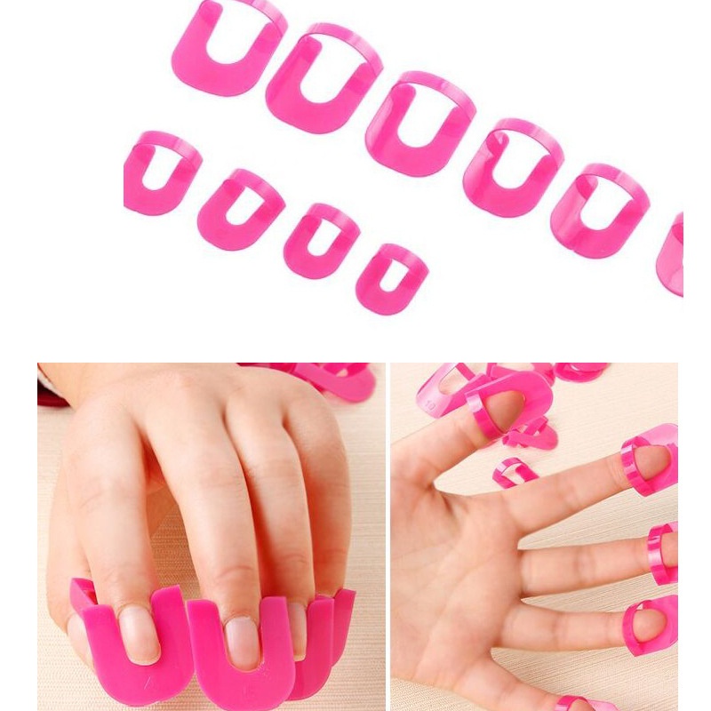 KMN 26pcs Klip Pelindung Pinggiran Jari Alat Bantu Kuku Tumpah Kutek Nail Art Tools Pedicure