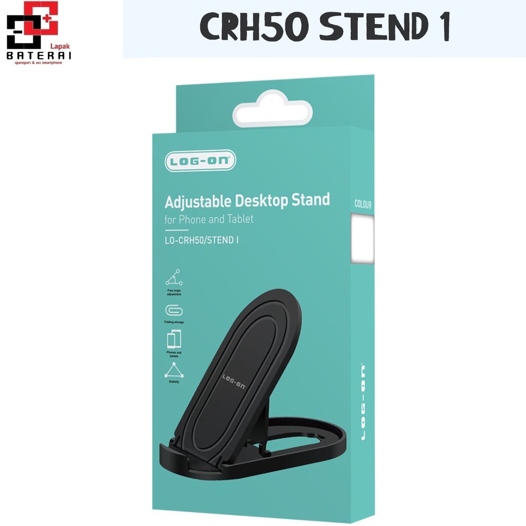 LOG - ON CRH50 STEND Holder HP | Stand HP | Dudukan Handphone Murah Berkualitas Kokoh Plastik ABS