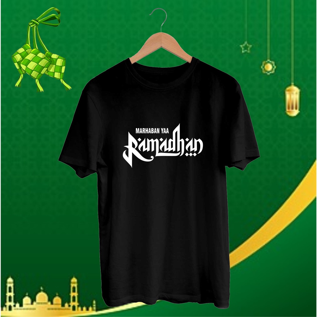 RAMADHAN KALIGRAFI baju atasan pria dan wanita dan anak anak kaos lebaran kaos islamik kaos family k