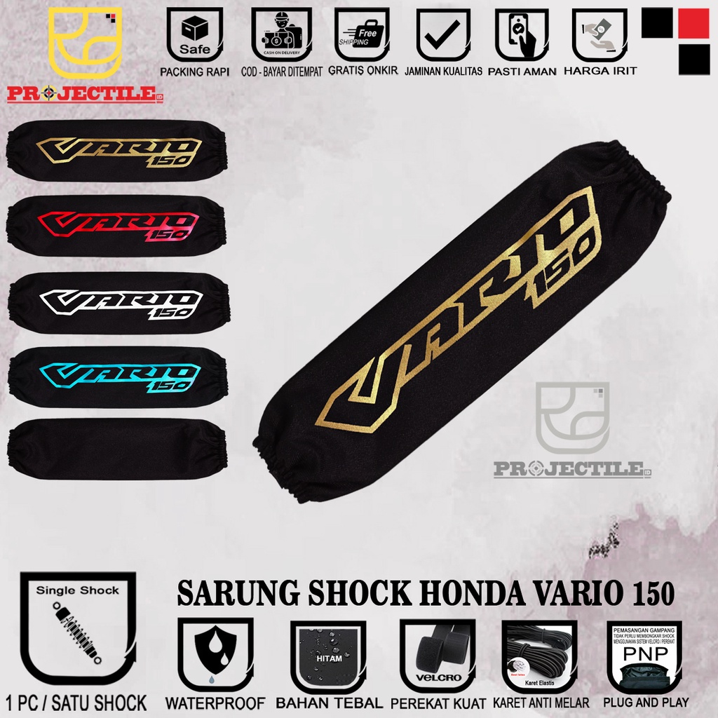 Sarung shock VARIO 150 / Cover shockbreaker sarung sok shok belakang motor Honda Vario / Vario 150 V
